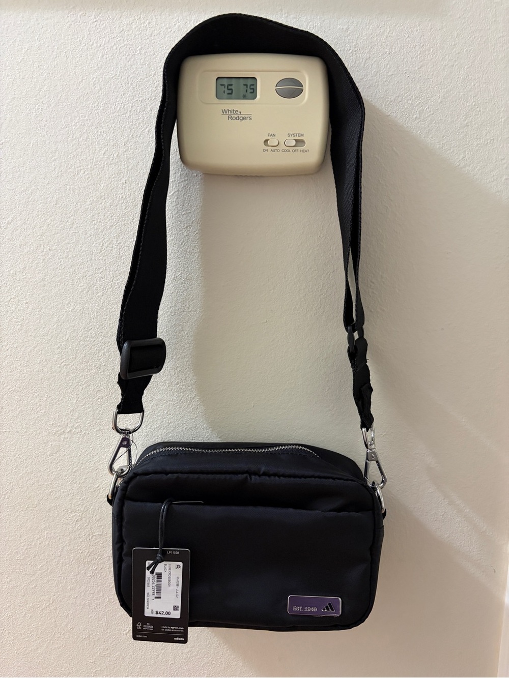 adidas Black Messenger Crossbody Bag